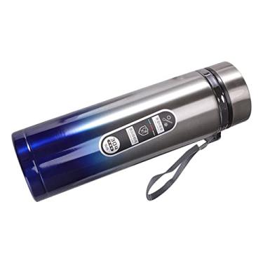 Imagem de aqxreight Garrafa de água Térmica de Qualidade Alimentar Em Aço Inoxidável Cor Graduada Copo Térmico Elegante para Viagens Ao Ar Livre e Resistente para Garrafa de água Térmica Quente e Fria de Aço