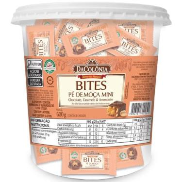 Imagem de Bites Pote Pé de Moça Com Cobertura Chocolate 600g DaColônia