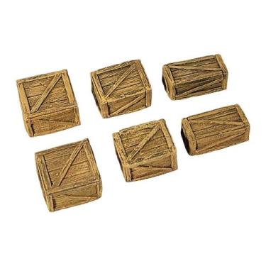 Imagem de Kit 6 Caixotes - Cenário Miniatura Pintada - RPG - Orgos Miniaturas