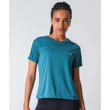 Imagem de Blusa Feminina Fitness Listras Marisa Azul-65014, Azul, P