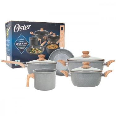 Imagem de Jogo de Panelas 5 Peças Oster Marble Edition Antiaderente Indução Cerâ