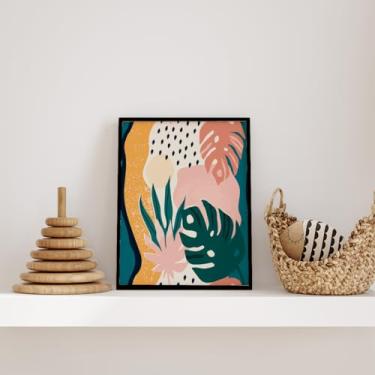 Imagem de Porta Retratos Quadrado de Vidro com Paspatur Expositor para Fotos 70x50 Versátil para Parede ou Balcão Outlet dos Quadros (Preto)