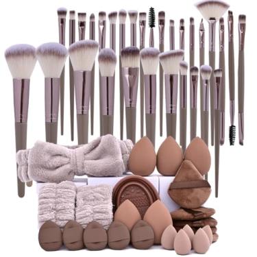 Imagem de Pincéis de maquiagem, kit de maquiagem multifuncional com 54 pincéis de maquiagem, conjunto de pincéis de maquiagem (conjunto de 54 peças)
