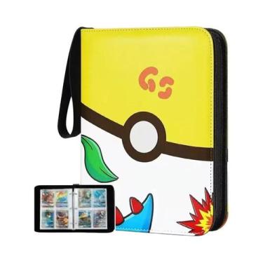 Imagem de Álbum De Cartões Pokémon Com 400 PCS, Pasta De Fotos Com Zíper Em PU, 
