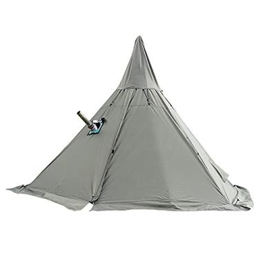 Imagem de Barracas quentes para uso ao ar livre tenda com orifício para fogão, à prova d'água, barraca de pirâmide familiar, acampamento, mochila, caminhadas, montanhismo, abrigo aquecido