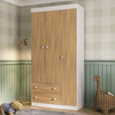 Imagem de Guarda-roupa Infantil 92cm 3 Portas e 2 Gavetas Encanto Multimóveis MP4447