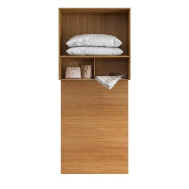 Imagem de Guarda-Roupa Modulado Aéreo com Cabeceira Altezza Trend 2 Portas Freijó