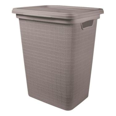 Imagem de Cesto Organizador de Roupas Grande 45L – Ideal para Lavanderia, Banheiro e Quarto(Cinza)