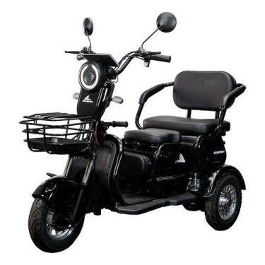 Imagem de Triciclo Elétrico 3 Lugares WeHawk WXT03 800W Lítio 48V, Preto