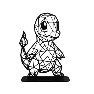 Imagem de Placa Decorativa Charmander Pokemon 3D Cor:Preto - Hyper3d, Preto