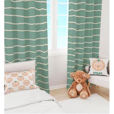 Imagem de Kit Quarto Infantil Leãozinho Listras Verde e Bege - 3 Itens - Fabrika