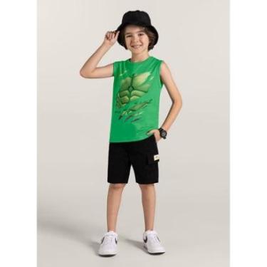 Imagem de Camiseta regata estampada Infantil menino com Brandili Verde-Masculino