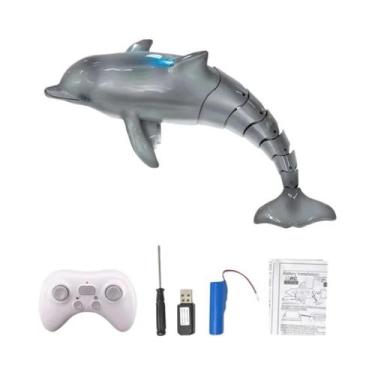 Imagem de Brinquedo RC Para Crianças, Robô Tubarão Manta 24G, Barco Elétrico Par