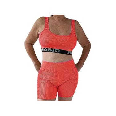 Imagem de Conjunto Academia Microfibra Stretch PINA, G, Salmão