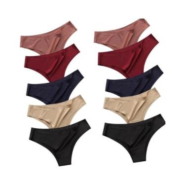 Imagem de Conjunto De 10 Calcinhas Ultrafinas De Cintura Baixa Para Mulheres, Li
