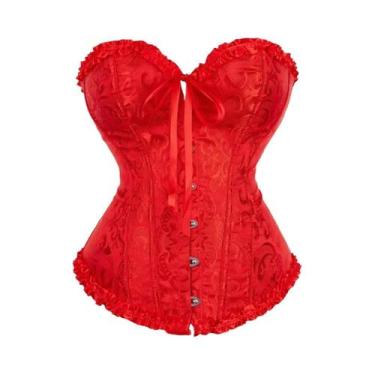 Imagem de Corset Vitoriano plus Size Sexy Com Renda, Lingerie Vintage Com Estamp
