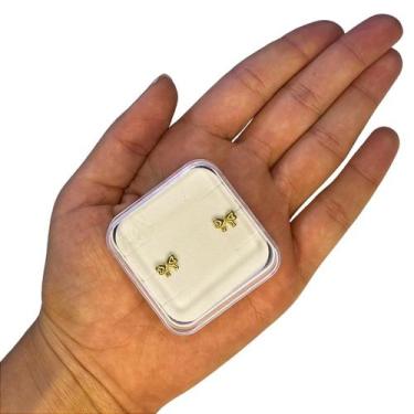 Imagem de Brinco Baby Laço Folheado a Ouro - Acessório Infantil Elegante - Famil