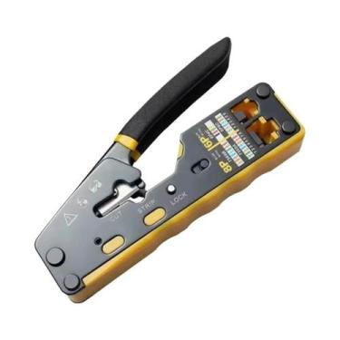 Imagem de Kit De Ferramentas De Crimpagem RJ45 Cat7 Cat6 Cat5 Integrado Para Cab