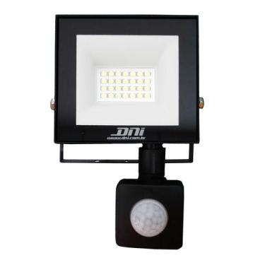 Imagem de Refletor de led com sensor de presença 30w - dni 6035