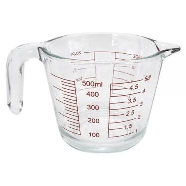 Imagem de Jarra Medidora De Vidro Com Alça Graduado 500ml - CLINK