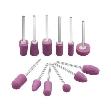 Imagem de Kit Com 12 Pedras Abrasivas Montadas Com Haste De 2,35mm Para Ferramen
