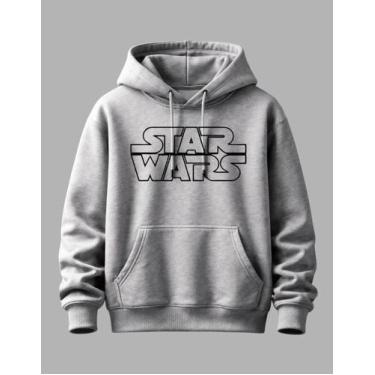 Imagem de Moletom Star Wars Blusa De Frio Casaco Adulto Unissex - NM KIds, Cinza
