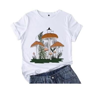Imagem de Camiseta Feminina De Verão Com Estampa Gráfica De Pássaros, Casual, Ma