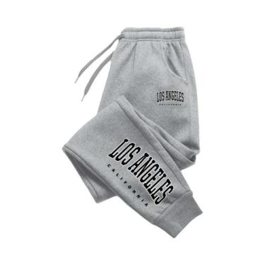 Imagem de Calças De Moletom Unissex De Alta Qualidade Com Cintura Elástica, Calç