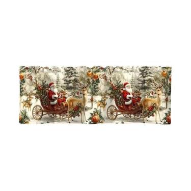 Imagem de Cortinas Curtas De Natal Para Janela, Decorações Para Casa, Cozinha E 