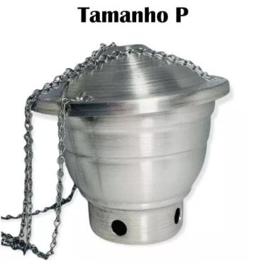 Imagem de Turíbulo Incensário Defumador De Alumínio - Caminho da Luz, P