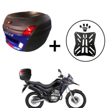 Imagem de Baú Bauleto 34 Litros AWA Pross + Bagageiro XRE 300 2010+, Azul