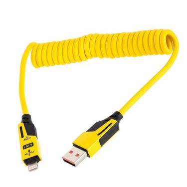Imagem de Cabo Espiral Turbo 65W 4 em 1 USB, USB-C e Lightning PD27W - CIRILO CA
