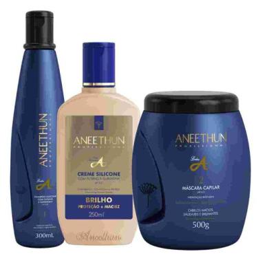 Imagem de Aneethun Shampoo + Mascara + Creme de Silicone Linha A