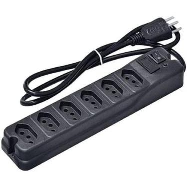 Imagem de Filtro de Linha NTC 6 tomadas 10A Cabo 2 Metros Preto