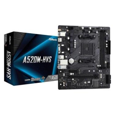 Imagem de Placa-mãe A520M-HVS AM4 DDR4 Até 64GB com M.2, HDMI, USB 3.2 e Rede Gi