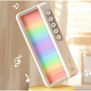 Imagem de Teclado Musical Eletrônico RGB Tomate MSY-9992 - Teclado com Luzes Col