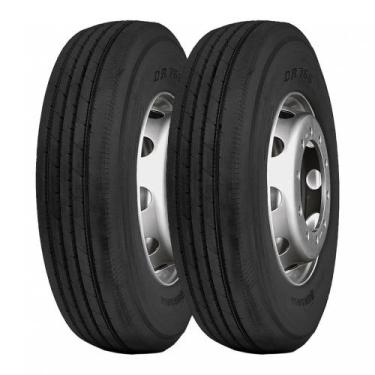 Imagem de Kit 2 Pneus Durable Aro 22,5 295/80R22,5 DR766 18 Lonas 152/148M