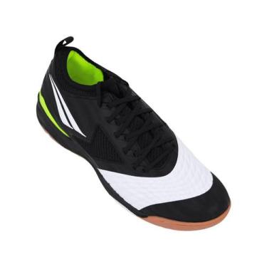 Imagem de Chuteira Penalty Futsal Max 1000 Ecoknit Masculina, Preto branco e ama