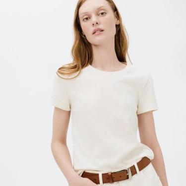 Imagem de Camiseta Slim Hering Básica Feminina 0241, Cru, P