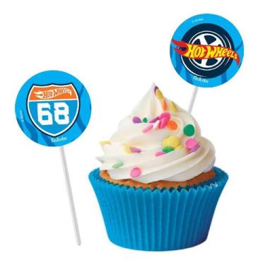 Imagem de Bandeirinha Para Docinhos Festa Hot Wheels - 8 Unidades - Festcolor