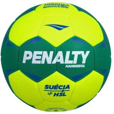 Imagem de Bola Handebol Masculina Penalty Suécia H3L Ultra Grip Hibrida, Verde, 