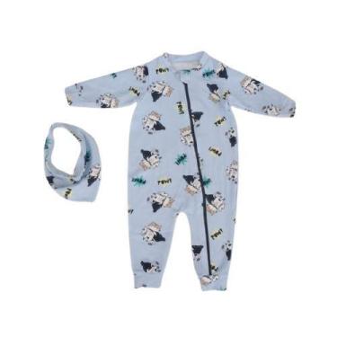 Imagem de Macacão bebê/infantil cotton estampado 2 peças - macacão e bandana - S