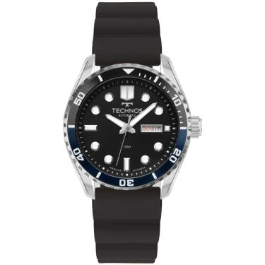 Imagem de Relógio Masculino Automático Diver Analógico de Silicone Prata 8205PJ-2P Technos