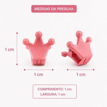 Imagem de Kit 4 Presilhas De Cabelo Pequena Coroa Princesa Marco Boni Cor:Colori