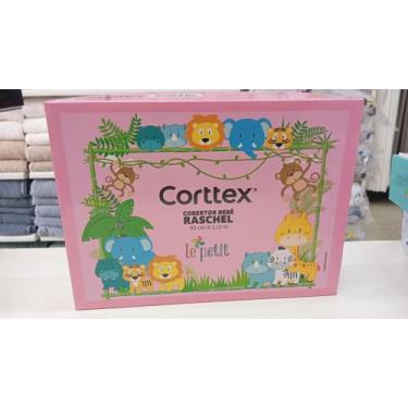 Imagem de Cobertor infantil bebe raschel 90cm x 1,10m FEMININO - CORTTEX, borbol