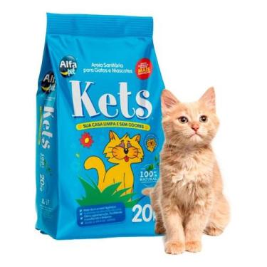 Imagem de Areia Higiênica Kets para Gatos 20Kg - Alfapet Granulados