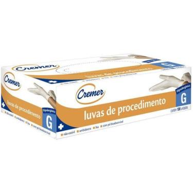 Imagem de Luva de Procedimento Látex Não Cirúrgico - Cremer Primeiros Socorros c