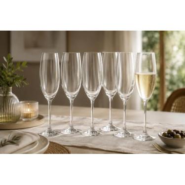 Imagem de Jogo de Taças para Champagne Gastro, Bohemia, Incolor, 220ml, Pacote de 6