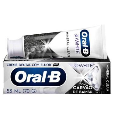 Imagem de Creme Dental Oral B Mineral Clean 3D White Carvão de Bambu 70g