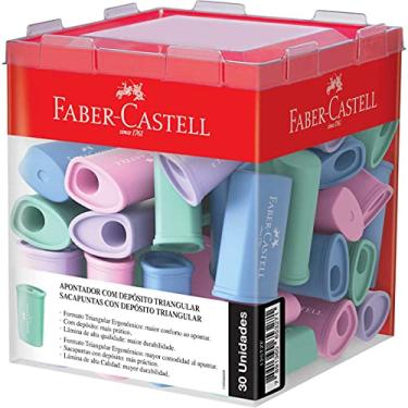 Imagem de Faber-Castell Apontador com Deposito Triangular 4CORES Pastel, 125TZF